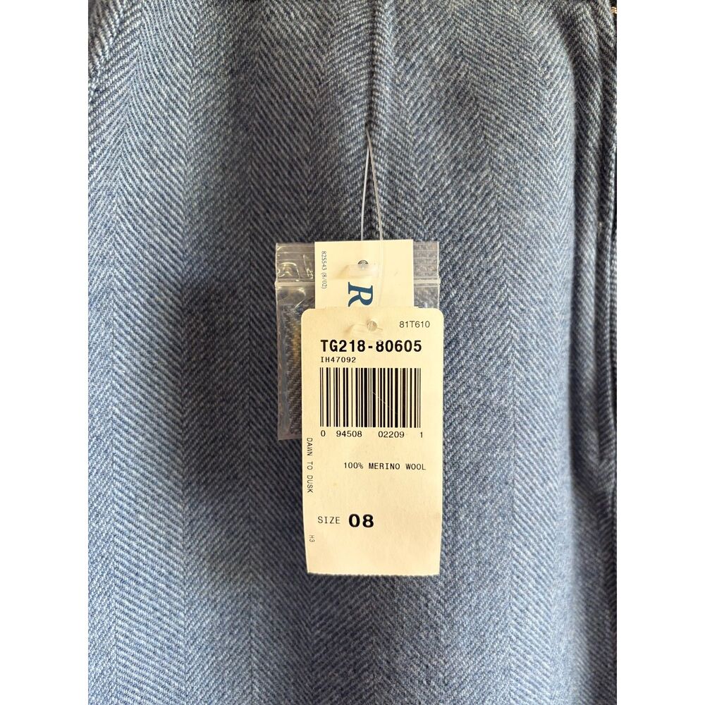 Vtg Pendleton Reversible Wool Skirt Suit Blue Merino NWT - Picture 7 of 15